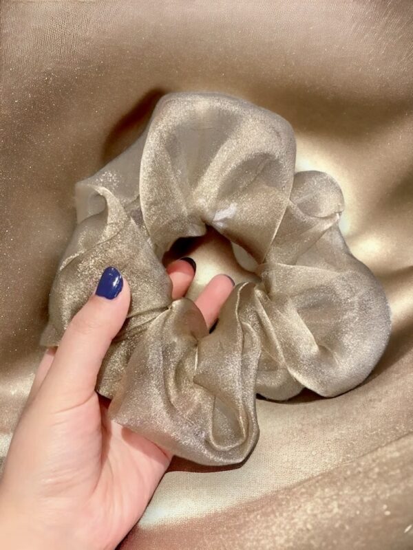 Big Handmade Satin Scrunchie (1 piece) - Image 3